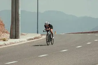 A person cycling