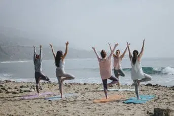 Women doing yoga